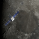 Conceptual view of CAPSTONE above the lunar north pole.